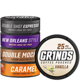 Grinds Double Shot Espresso, poche prête à booster votre matinée.
