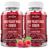 Gommes GrnLife en bouteille, saveur framboise naturelle et sans sucre.