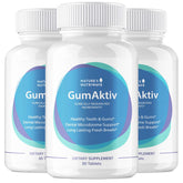 GumAktiv – emballage des tablettes mettant en avant des ingrédients naturels et sans OGM.