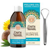 GuruNanda huile de tirage originale, bouteille 250 ml, nettoyage buccal en profondeur
