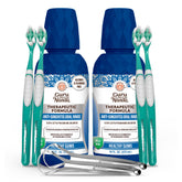 GuruNanda bain-de-bouche anti-gingivite: flacon clair pour routine quotidienne douce.