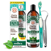 GuruNanda Pulling Oil - bouteille 8 oz pour haleine fraîche et soin buccal