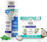 GuruNanda Whitening Wonder Duo – bouteille oxyburst, rinçage rafraîchissant et soin buccal.