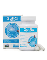 GutRx Daily Probiotics – Bouteille prête pour soutenir l'équilibre intestinal au quotidien.