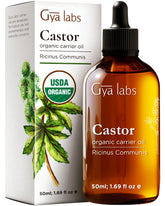 Huile de ricin Gya Labs – bouteille 50 ml prête pour soins capillaires.