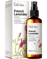 Gya Labs hydrolat lavande française en bouteille, parfum doux pour peau.