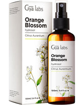 Gya Labs Hydrosol Fleur d’Oranger — bouteille dorée prête à rafraîchir peau et cheveux