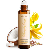Gya Labs Roll-On Ylang Ylang – bouteille ambrée prête pour l'aromathérapie délicate.