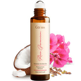Gya Labs Rose Geranium Roll-On : bouteille ambrée prête pour une utilisation quotidienne apaisante.