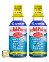 H2Ocean Healing Rinse Citron Glace, bouteille 473 ml pour haleine fraîche.