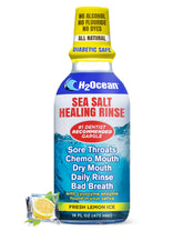 H2Ocean Healing Rinse – bouteille Lemon Ice idéale pour un soin buccal frais.