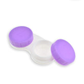 Étui lentilles HAHIYO 25 mm compact violet, pratique en voyage.