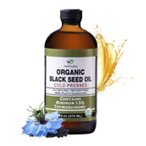 HalalEveryDay bouteille-verre huile noire Nigella Sativa, goutte pour hydratation de la peau.