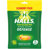 Gouttes HALLS Defense, bouteille pratique pour l'apport journalier en vitamine C