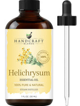 Handcraft Blends Helichrysum en flacon ambré préserve pureté et arôme.