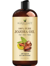 Huile Handcraft Blends jojoba dans bouteille pression froide, hydratation légère.