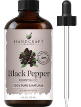 Handcraft Blends huile poivre noir dans bouteille ambrée pour préserver le parfum