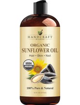 Handcraft Blends huile tournesol bio pressee froide bouteille: soin peau et cheveux nourrissant.