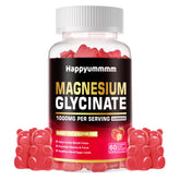 Gomme Happyummmm magnésium glycinate fraise dans emballage, soutien calme potentiel