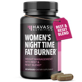 HAVASU NUTRITION brûle-graisses nocturne – bouteille et capsules, contrôle des envies.