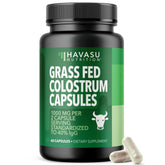 HAVASU NUTRITION Colostrum bovin en bouteille de 60 gélules, soutien immunitaire potentiel