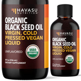 Huile nigelle HAVASU NUTRITION bouteille: soutien potentiel au bien etre quotidien