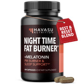 Capsules HAVASU NUTRITION dans leur bouteille, soutien potentiel au contrôle des envies nocturnes