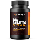 Capsules HAVASU NUTRITION Saw Palmetto dans une bouteille, soutien potentiel de la prostate.