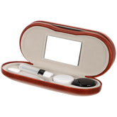 Healifty etui 2-en-1 avec miroir pour lunettes et lentilles, pratique en déplacement.