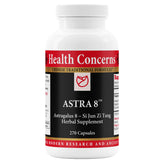 Health Concerns Astra 8: bouteille avec étiquette montrant le soutien immunitaire potentiel.