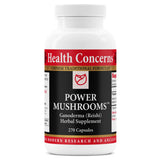 Health Concerns Champignons Puissants – Bouteille de gélules prête à l'emploi pour le quotidien.
