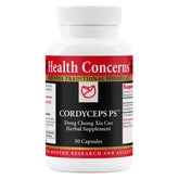 Health Concerns Cordyceps PS – Bouteille montrant le flacon pour le soutien pulmonaire.