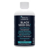 Health Logics huile de nigelle dans la bouteille, soutien potentiel immunitaire et digestif.