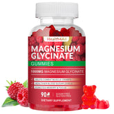 Gommes Health4All magnésium glycinate, bouteille rouge framboise et texture gourmande