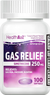HealthA2Z gélules relief gaz rapide, soulagement des ballonnements.