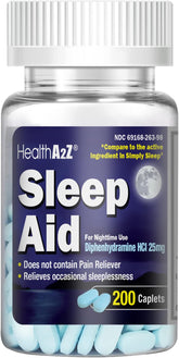 HealthA2Z Sleep Aid – bouteille de caplets prête à être prise au coucher, soutien nocturne.
