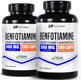Healthfare Benfotiamine: bouteille de 200 gélules, soutien global.
