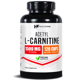 Healthfare L-Carnitine 1500mg – bouteille; soutien énergie quotidienne potentiel.
