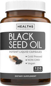 Healths Harmony - bouteille softgels huile noire, prise facile et pureté garantie.