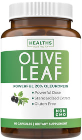 Healths Harmony Extrait Feuille Olive Bouteille: soutien immunitaire potentiel et prise quotidienne aisée.