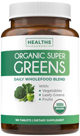 Healths Harmony Super Greens: comprimés quotidiens faciles à prendre pour énergie durable.