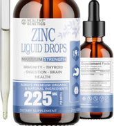 Gouttes Zinc Healthy Genetics dans la bouteille avec pipette, usage quotidien potentiel.