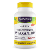 Healthy Origins Astaxanthin 12 mg — bouteille et gélules, soutien visuel potentiel