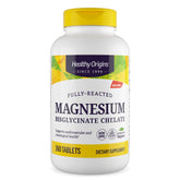 Healthy Origins Magnésium Bisglycinate Chelate – Bouteille: comprimés faciles à avaler pour soutien potentiel du cœur.