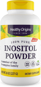 Healthy Origins Poudre d'inositol dans la bouteille, parfaite pour la routine quotidienne.