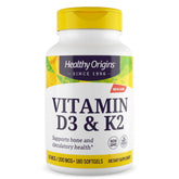 Healthy Origins Vitamine D3-K2 en bouteille, soutien potentiel des os.