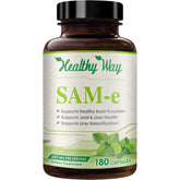 HealthyWayRx SAM-e 500 mg – Bouteille pratique pour une prise quotidienne.