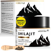Shilajit Résine Healtiko en bouteille noire, protège l'énergie naturelle au quotidien.