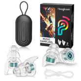 Hearprotek bouchons d'oreilles haute fidélité pour concerts, volume maîtrisé.