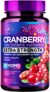 Hello Lovely Cranberry : bouteille de pilules concentrées pour la santé urinaire.